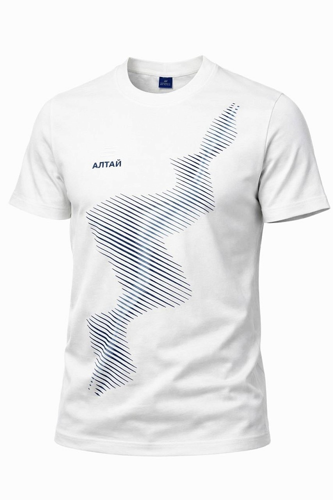 Футболка из хлопка с лайкрой унисекс ВТБ Алтай Белый_18498