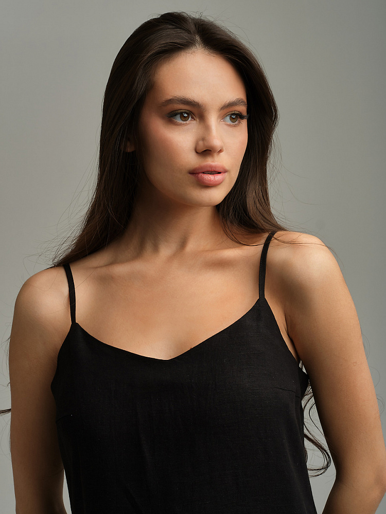 Сарафан изо льна Sonet Черный_9933