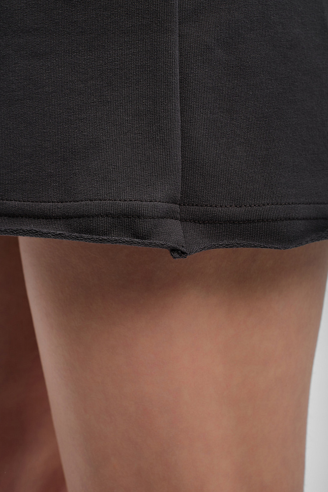 Юбка из легкого эластичного футера Urban chic Графит_9474