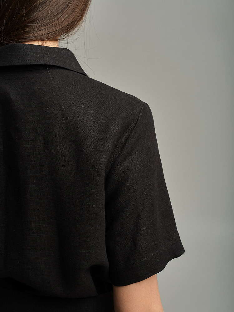 Платье изо льна Sonet Черный_10385