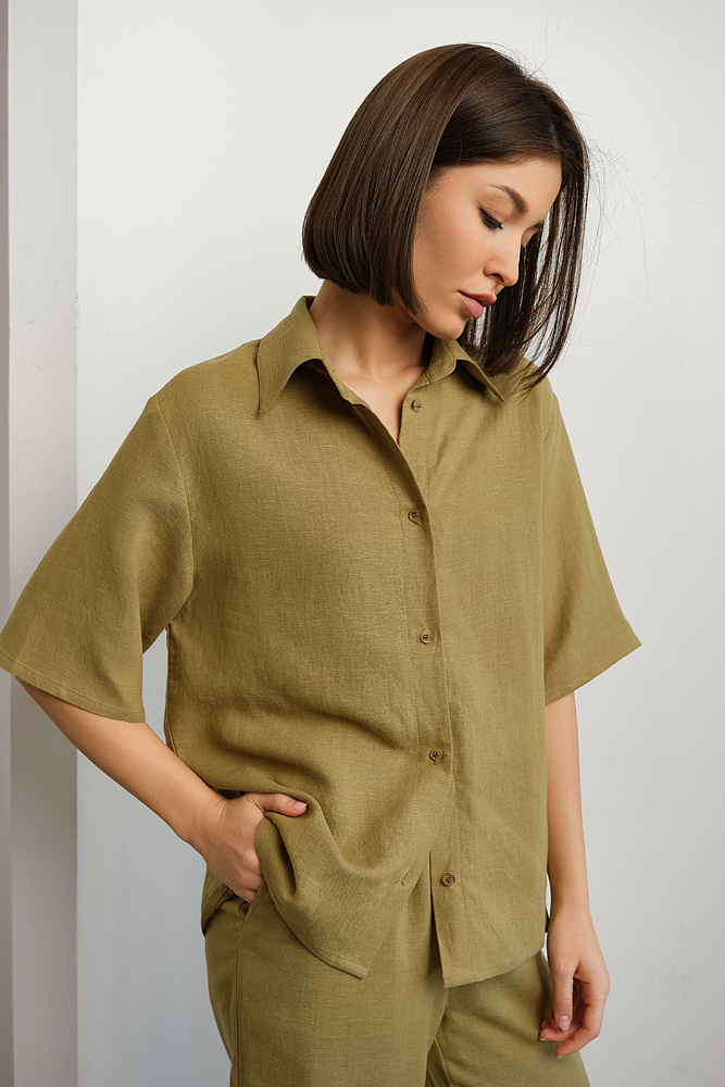 Рубашка с рукавом 3/4 Sonet Хаки_14969