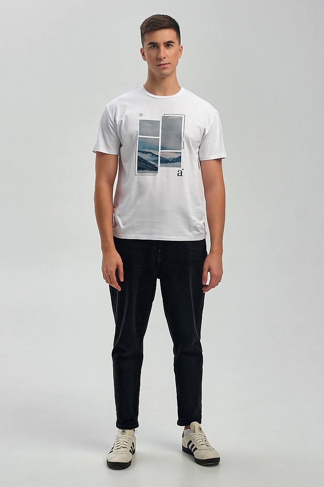 Футболка мужская с принтом Altai man Белый/Туман_16766