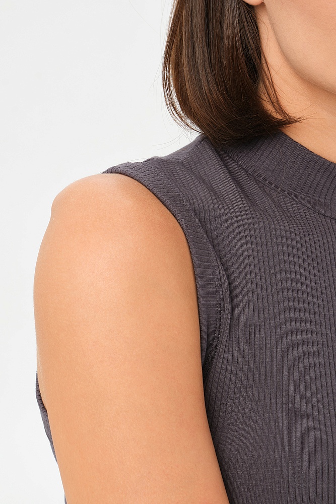 Майка со стойкой Flat Графит_16833