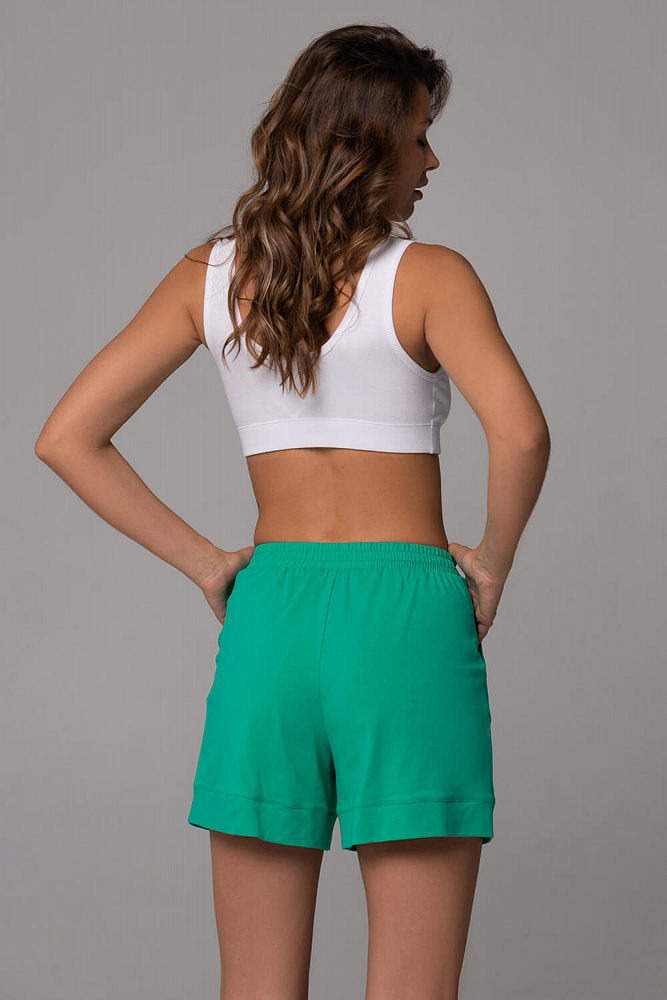 Топ бюстье трикотажный в рубчик белый Basic_6563