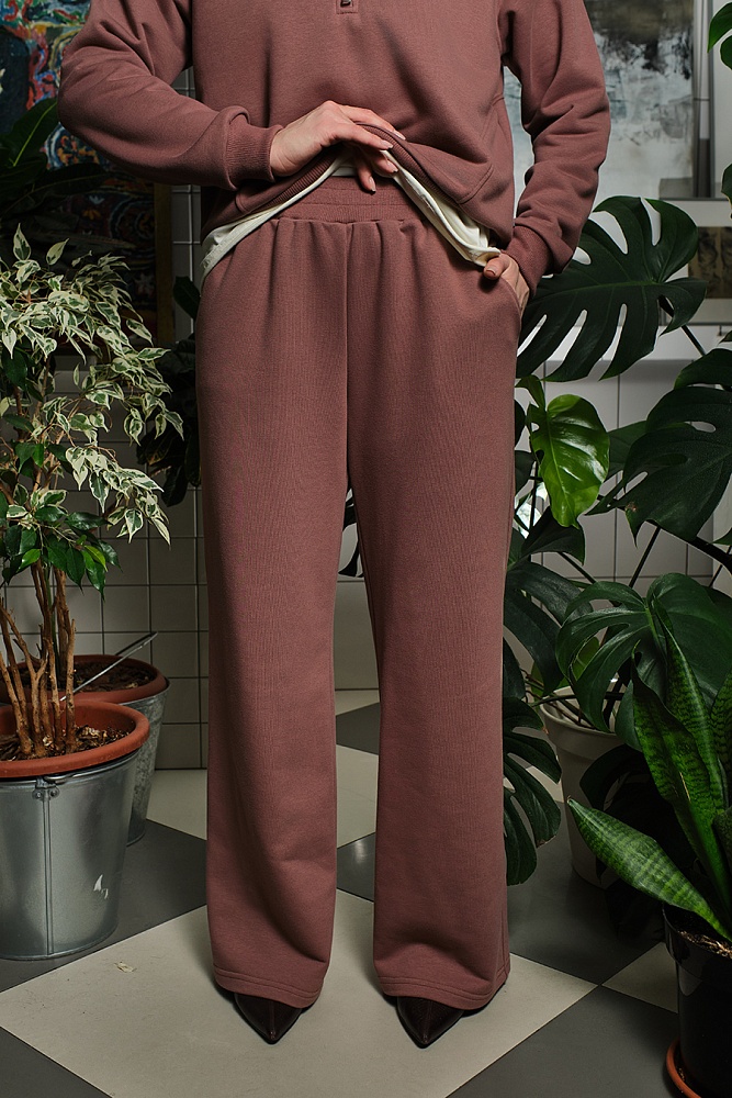 Брюки из футера Weekend Корица_19320