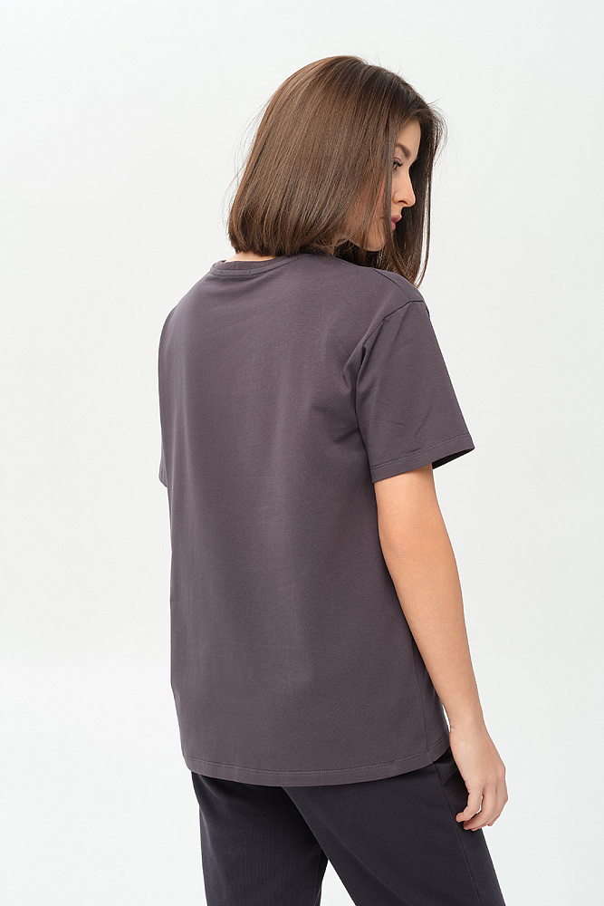 Футболка с принтом Limit Графит/Розовая Роза_14523