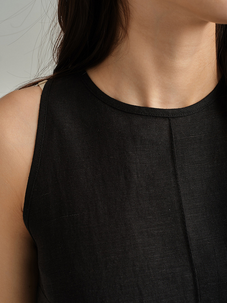 Платье изо льна Sonet Черный_9903