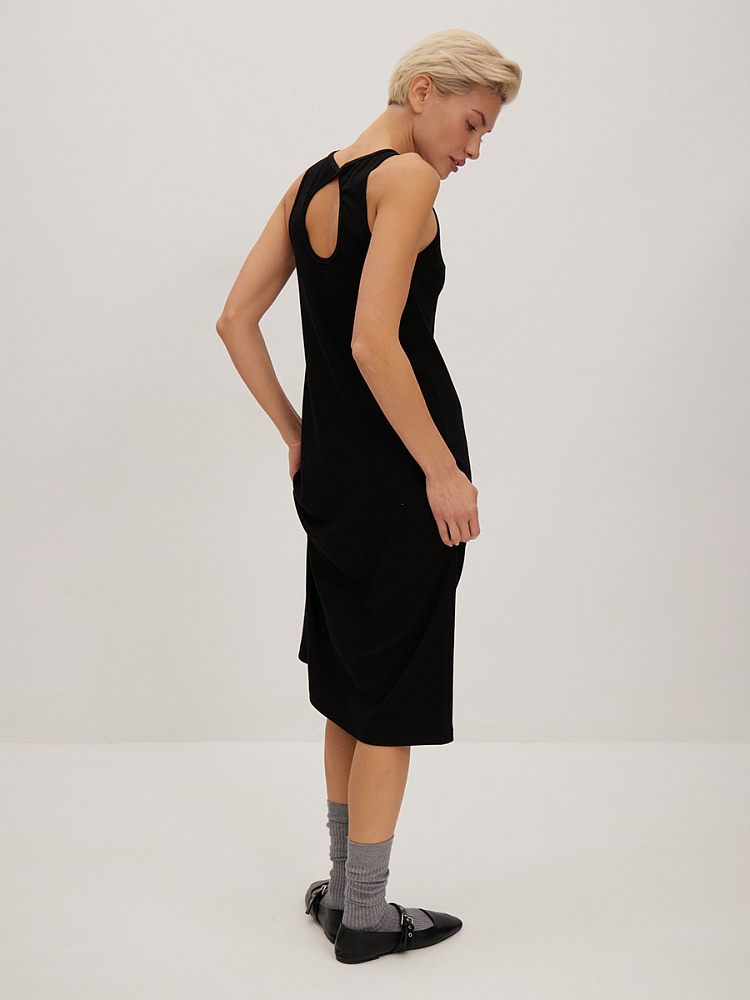 Платье в рубчик Basic Черный_14279