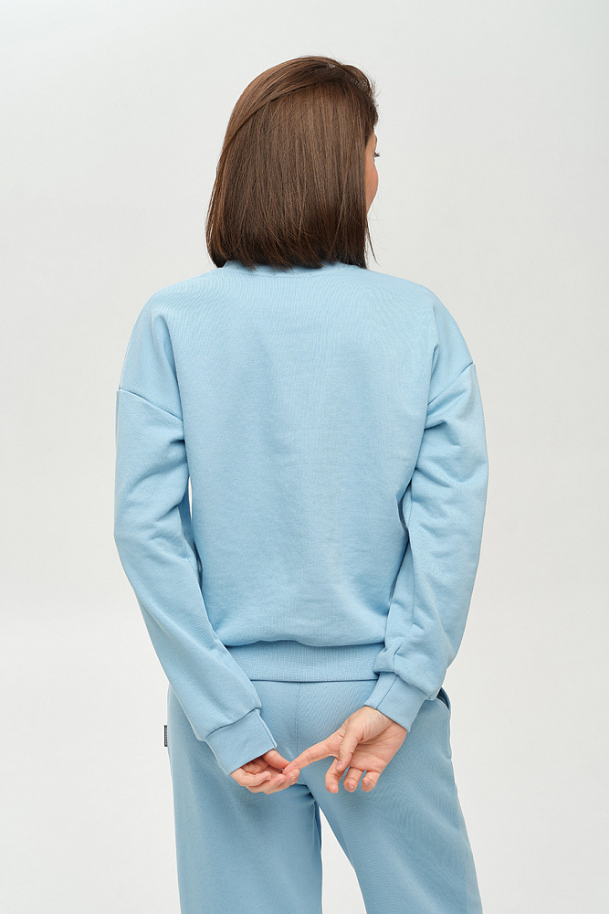 Свитшот из футера Art place Голубой/Пион_14371