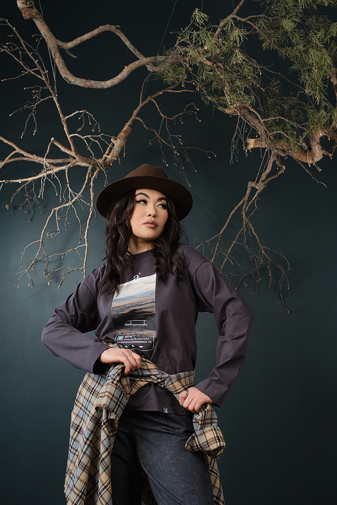 Лонгслив Altai woman Графит/Автобус_18878