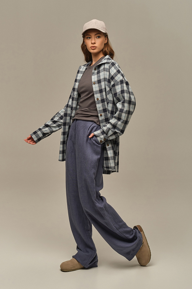 Футболка трикотажная в рубчик Flat Графит_15963