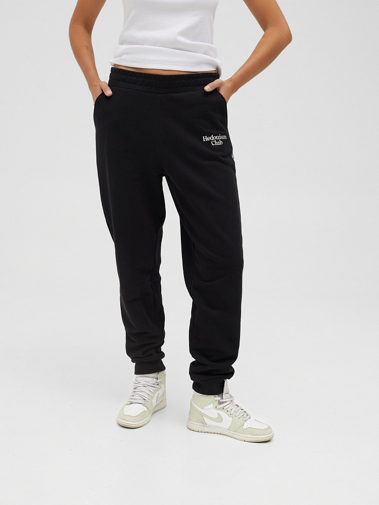 Брюки из футера Jessy Черный_11381