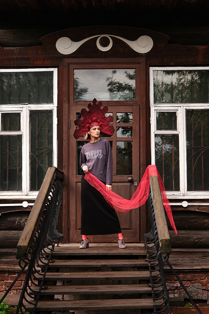 Лонгслив из хлопка Cotton Shik Графит_17582