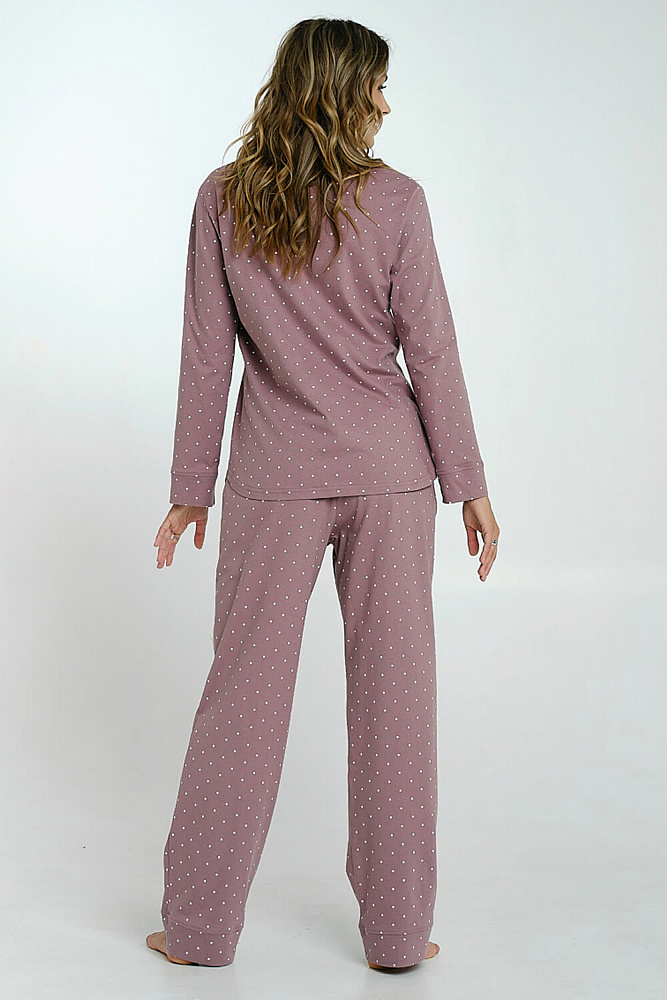 Брюки из хлопка домашние горох Slow beauty_7457