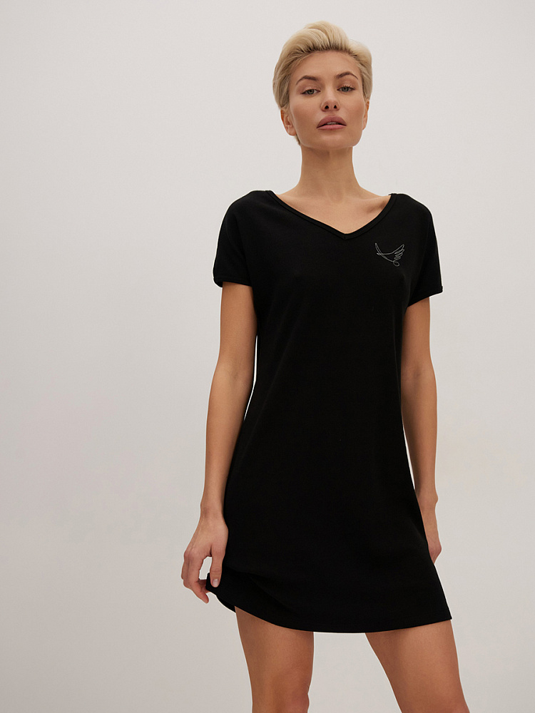 Платье в рубчик Basic Черный_13300