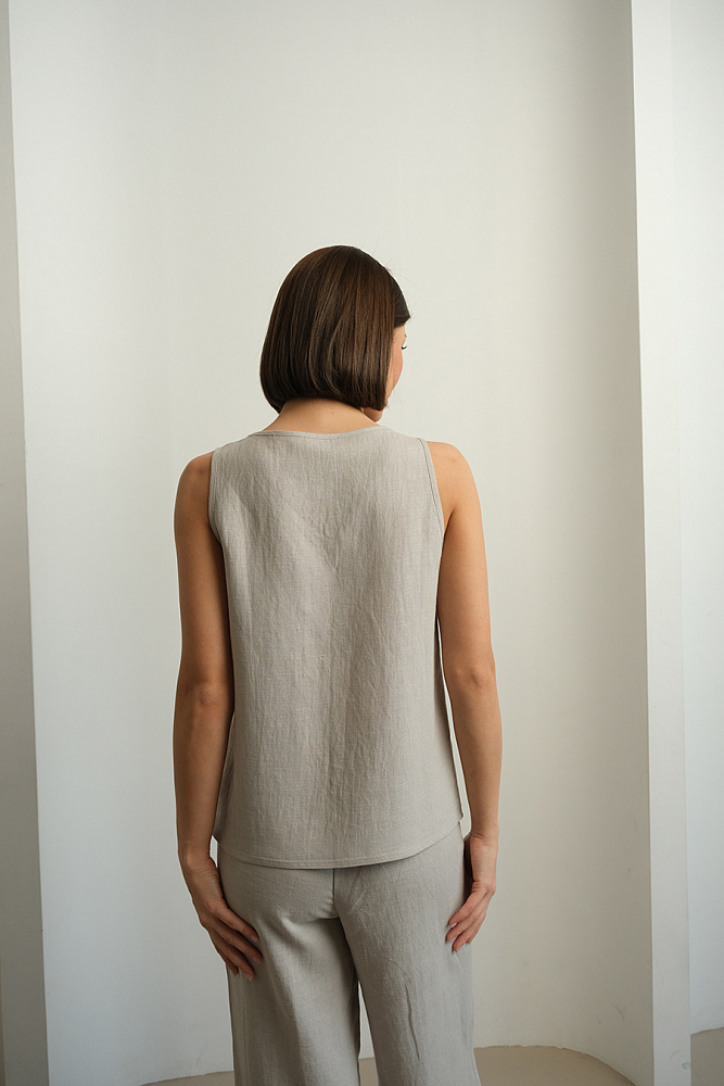 Топ изо льна Sonet Светло-серый_15187