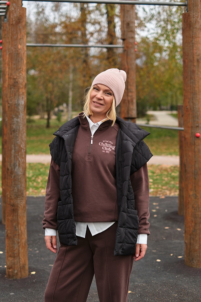 Свитшот из футера Jessie Шоколад_17819