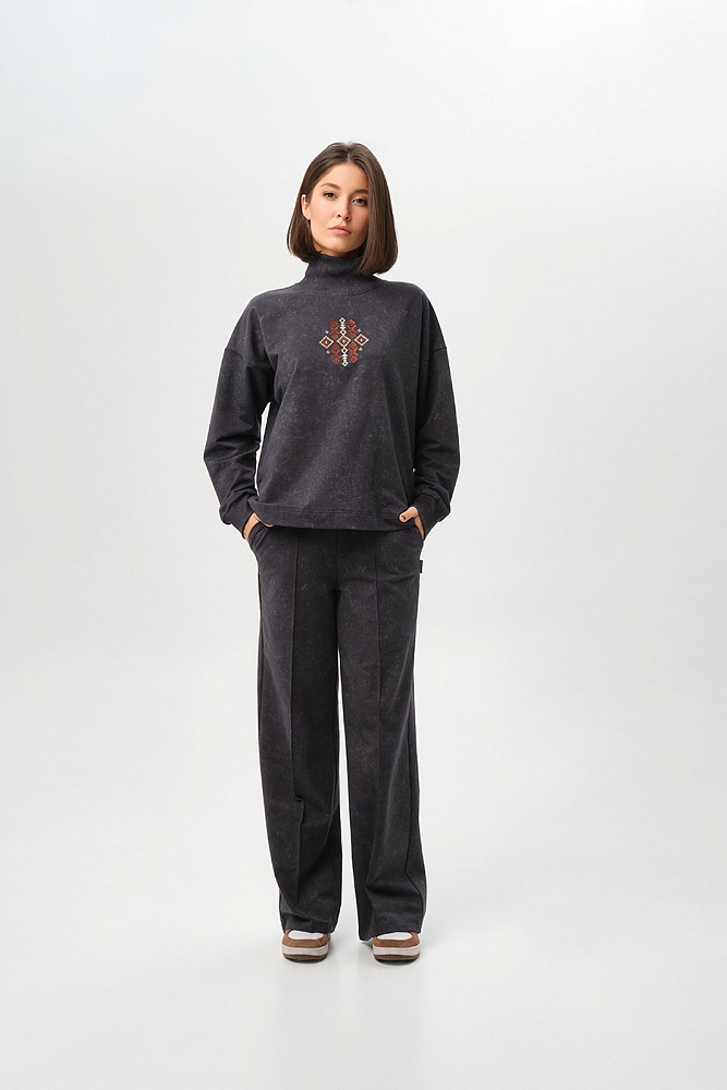 Лонгслив из футера Future Серый туман_17232