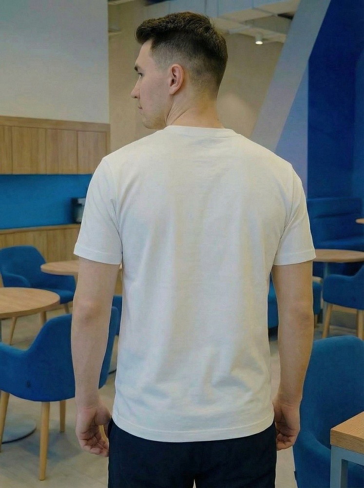 Футболка из хлопка с лайкрой унисекс ВТБ Алтай Белый_18496