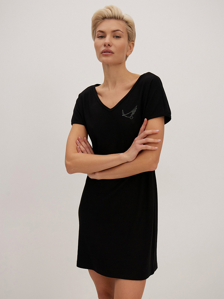 Платье в рубчик Basic Черный_13308