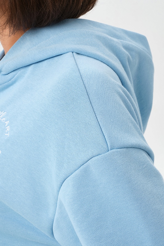 Худи на молнии из футера Art place Голубой_16800