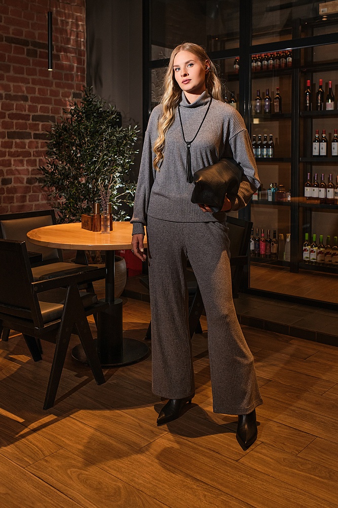 Лонгслив Cozy Soft Серый меланж_17775