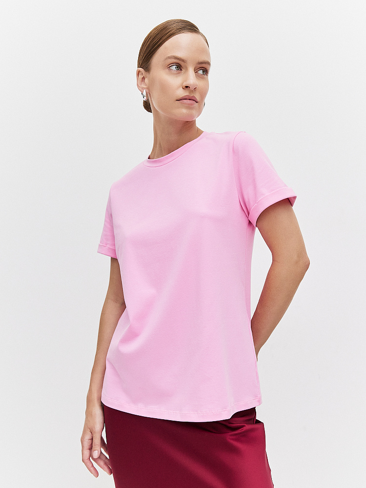 Футболка из эластичного хлопка Nelly Розовый_11149