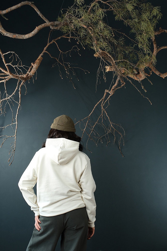 Худи из футера унисекс Altai Экрю/Дорога_18764