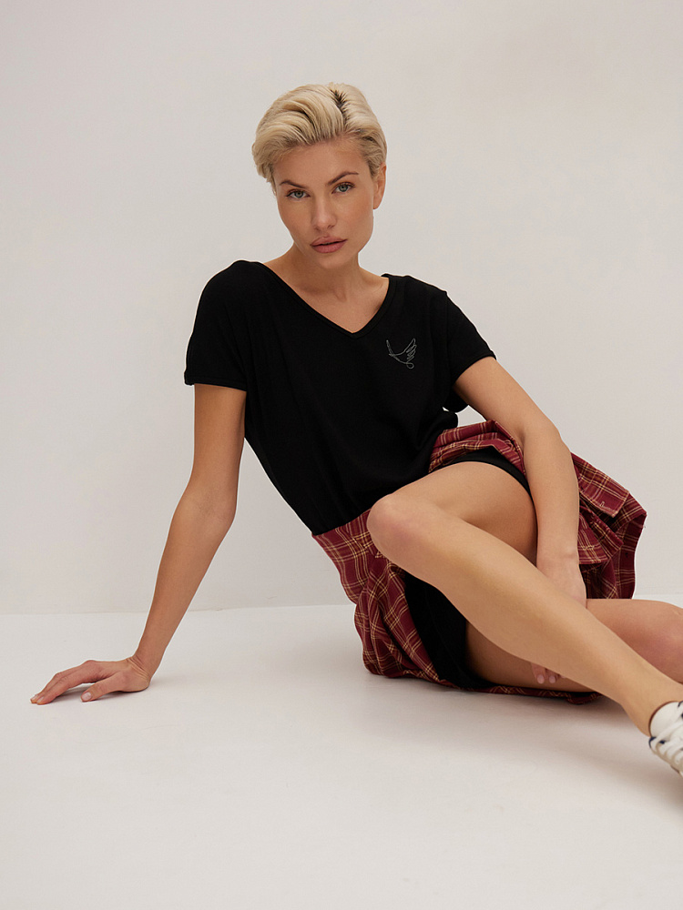 Платье в рубчик Basic Черный_13304