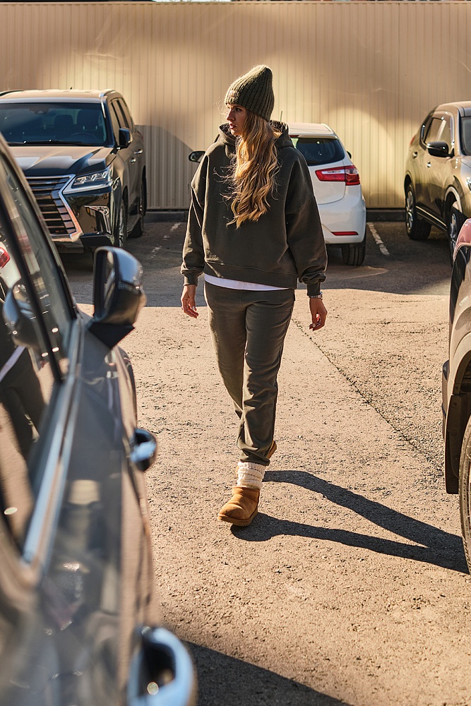 Худи из футера с начесом Lori Зеленая хвоя_17746