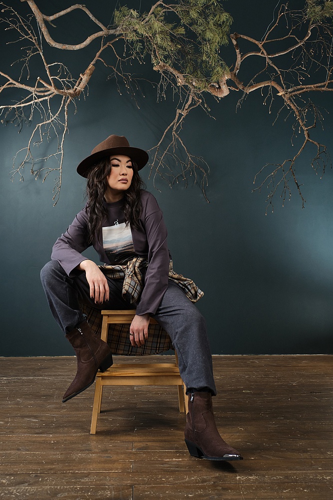 Лонгслив Altai woman Графит/Автобус_18881