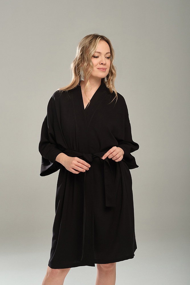 Халат из штапеля Pretty Чёрный_18256