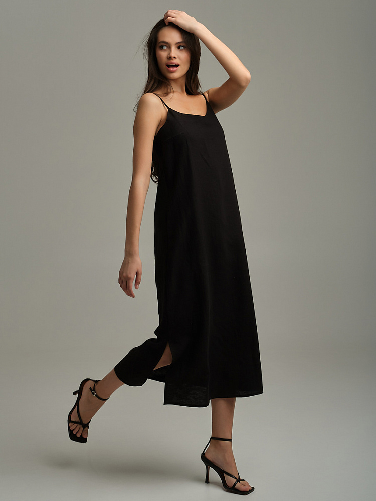 Сарафан изо льна Sonet Черный_9930