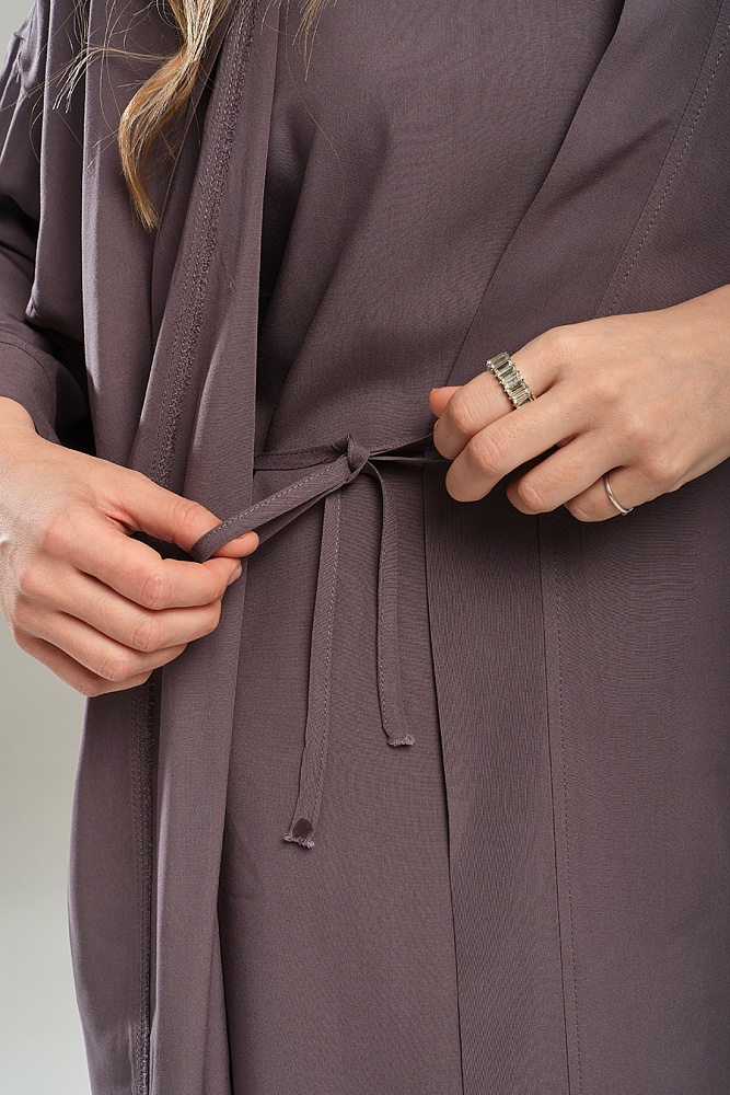 Халат из штапеля Pretty Темно-серый_18221