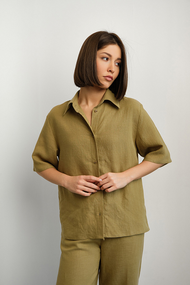 Рубашка с рукавом 3/4 Sonet Хаки_14965