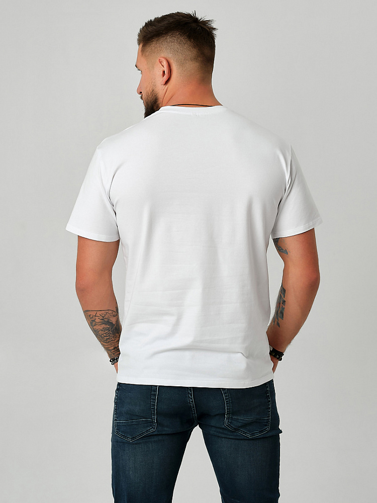 Футболка мужская с принтом David Белый/Туман_9149