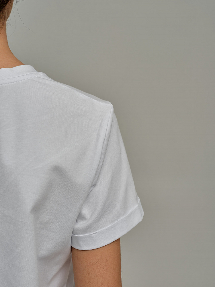 Футболка из эластичного хлопка Nelly Белый_11089
