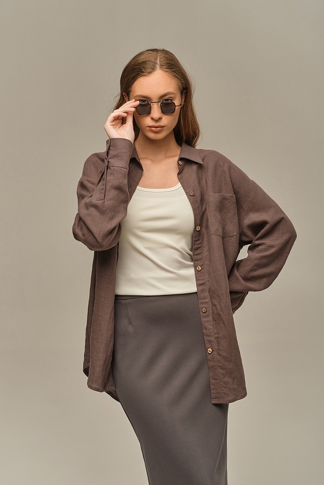 Майка трикотажная в рубчик Flat Молочный_16078