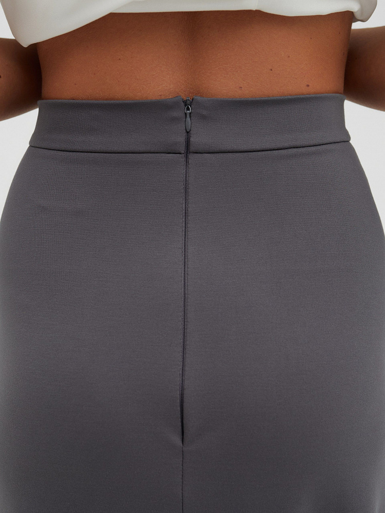 Юбка трапеция Jersey Графит_11979