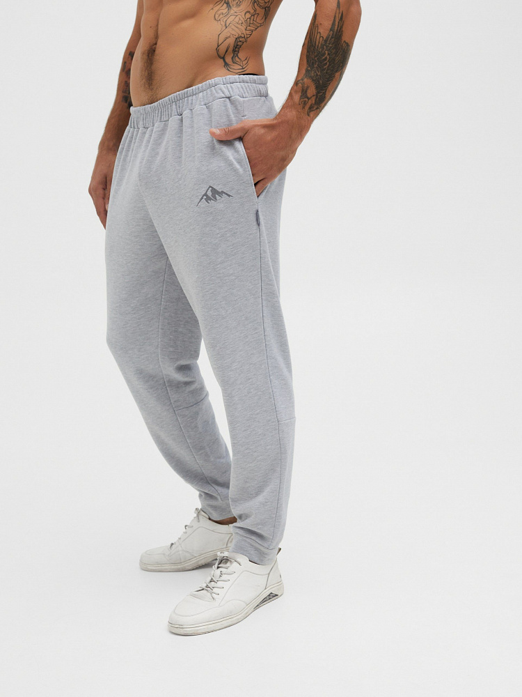 Брюки мужские из футера River Серый/меланж_11777