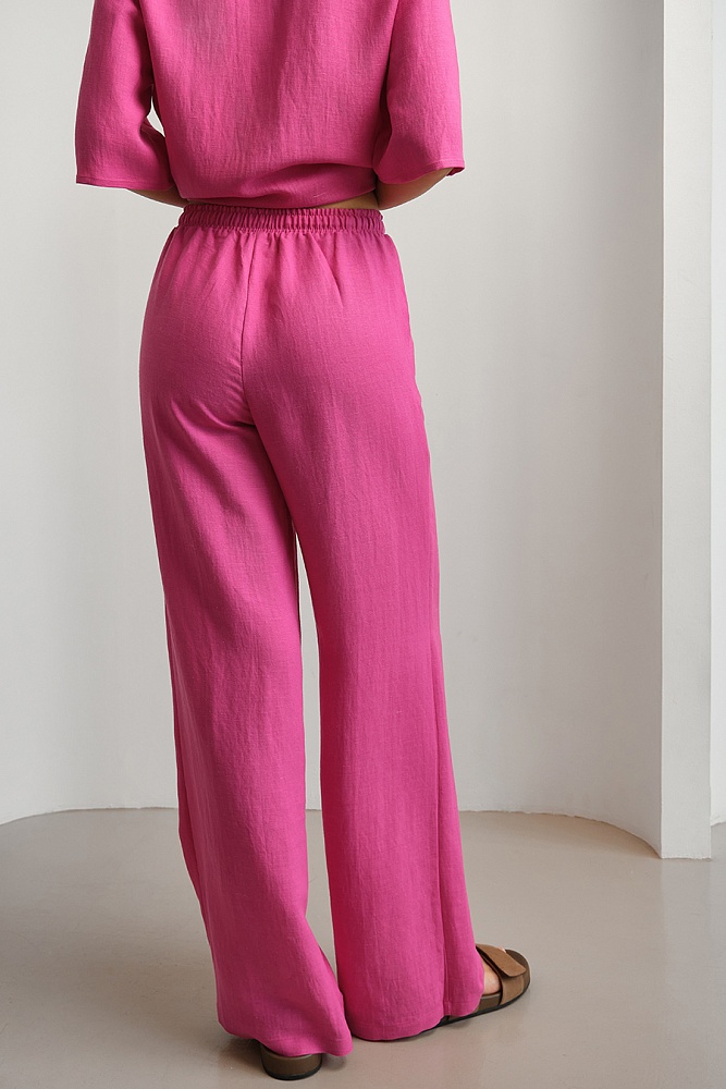 Прямые брюки изо льна Sonet Фуксия_15030