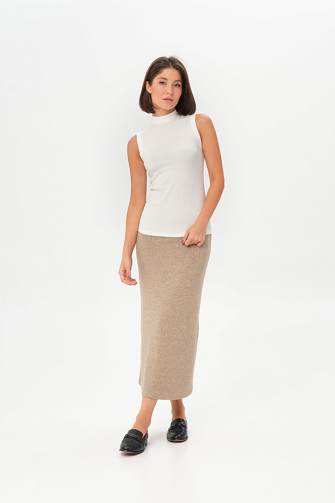 Майка со стойкой Flat Молочный_16824