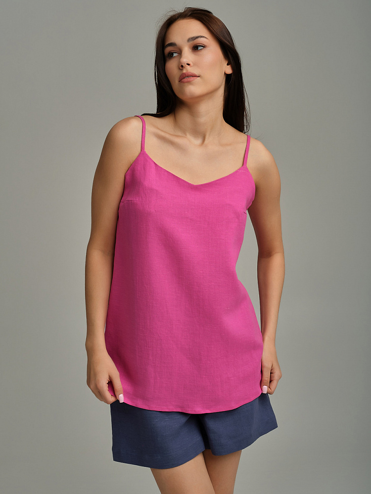 Топ изо льна Sonet Фуксия_9880