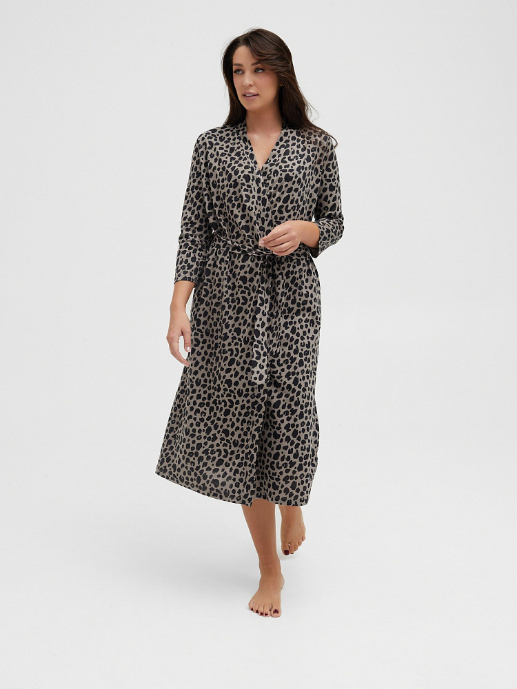 Халат с принтом Kris Серый леопард_11660