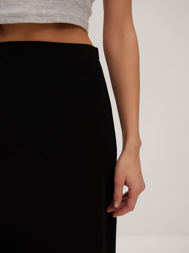 Юбка из рубчика Basic Черный_13914
