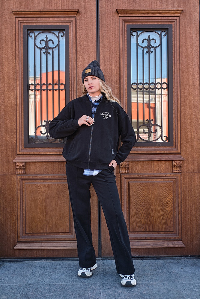 Брюки из футера Jessie Черный_17845