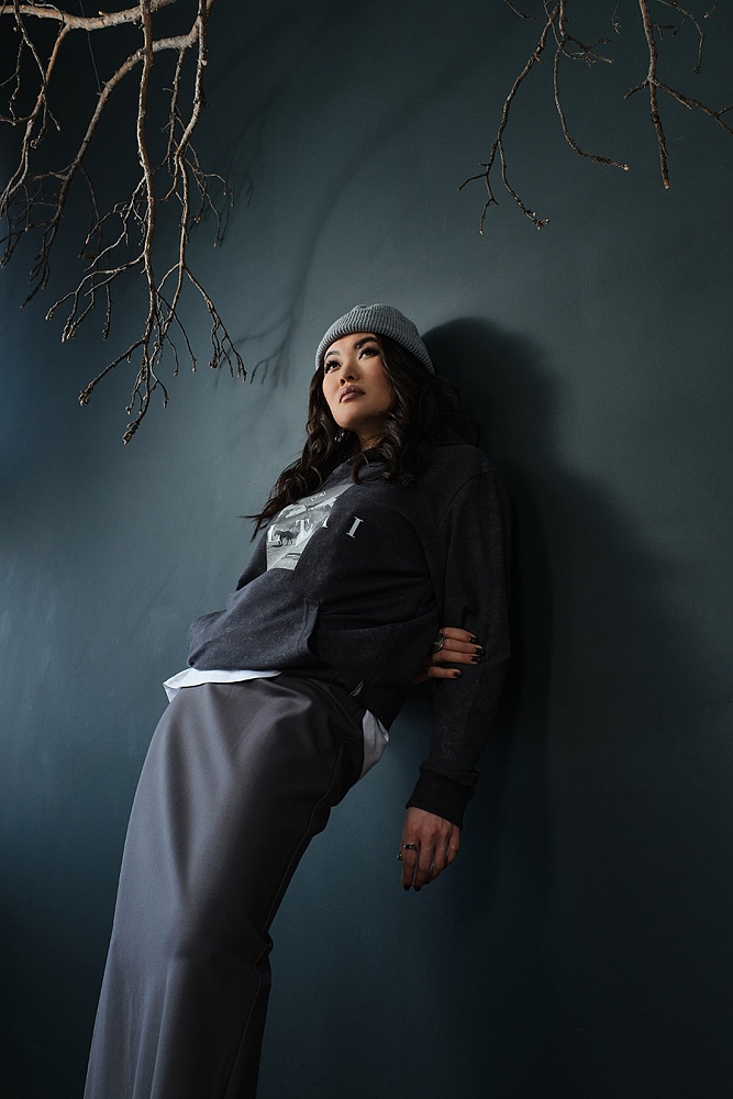 Худи из футера  Altai Серый туман/Кони_18872