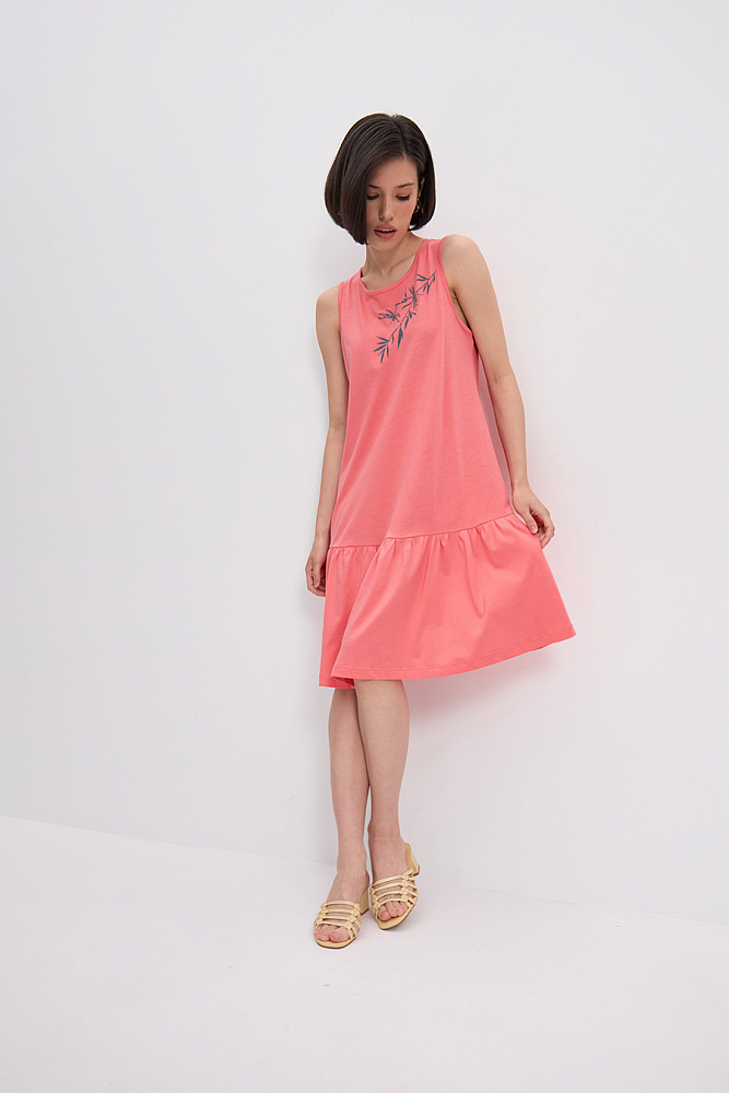 Платье трикотажное с принтом Color Print _15622