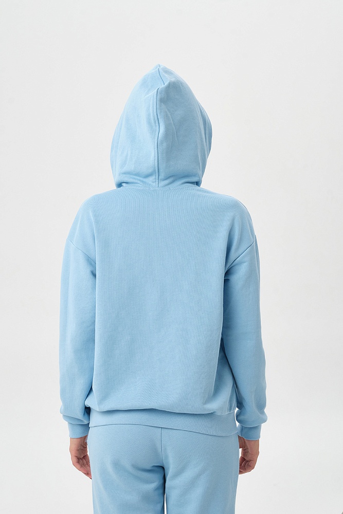 Худи на молнии из футера Art place Голубой_16791