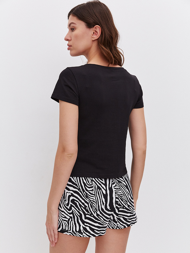 Пижама из эластичного хлопка, комплект Nicole Зебра_12941